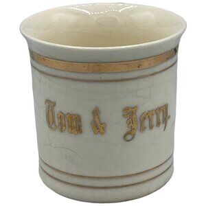 Chikaramachi Tom & Jerry Punch Cup Mug Gold Trim Vintage Replacement